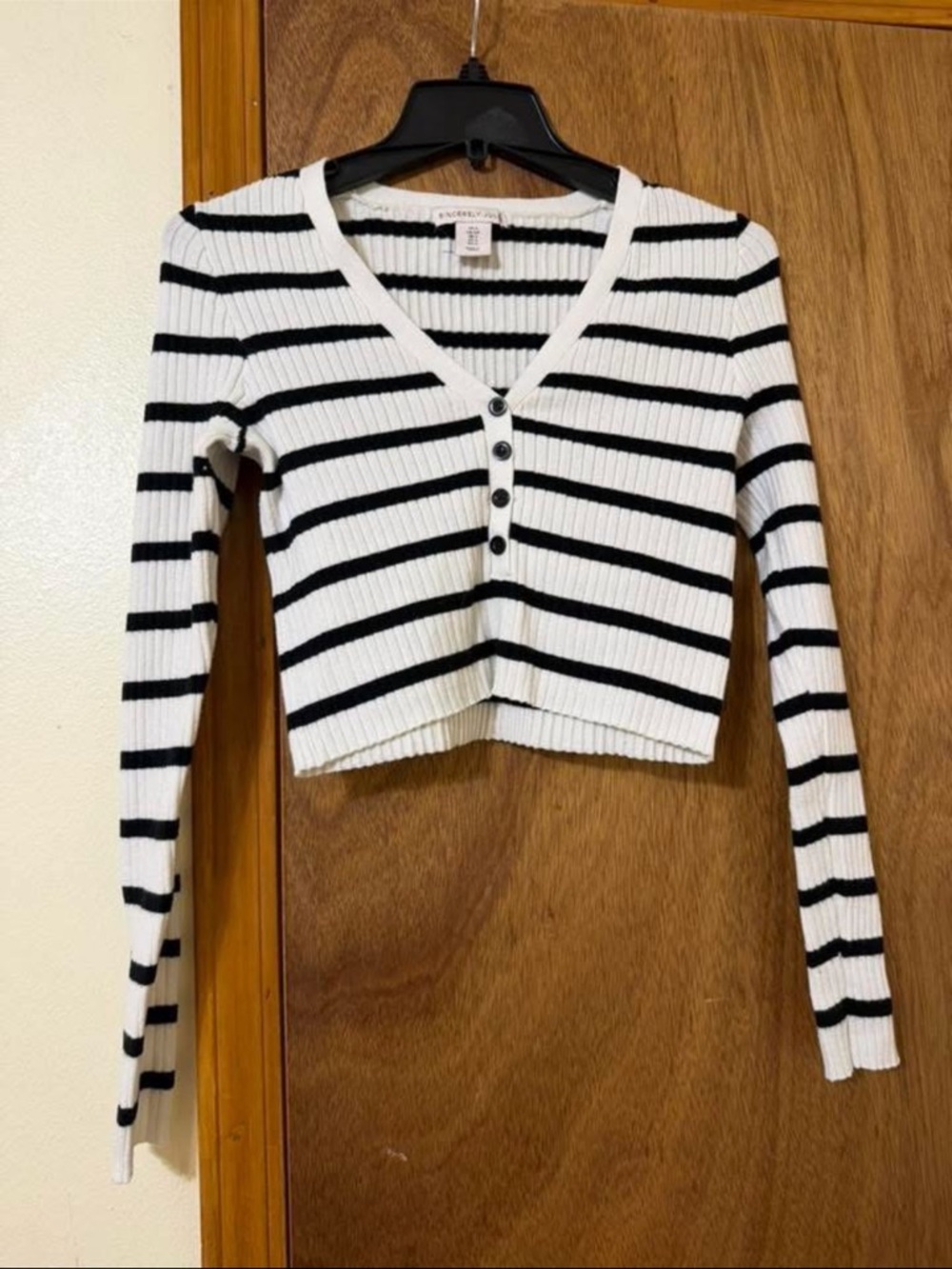 Striped crop long sleeve